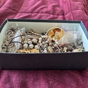 Vintage thrifted mystery jewelry box
